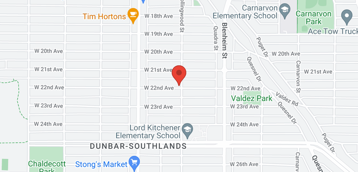 map of 3501 W 22ND AVENUE